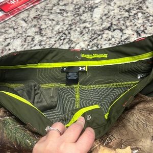 UA Storm Cold Gear Womens Pants- Camo with Pink Accents